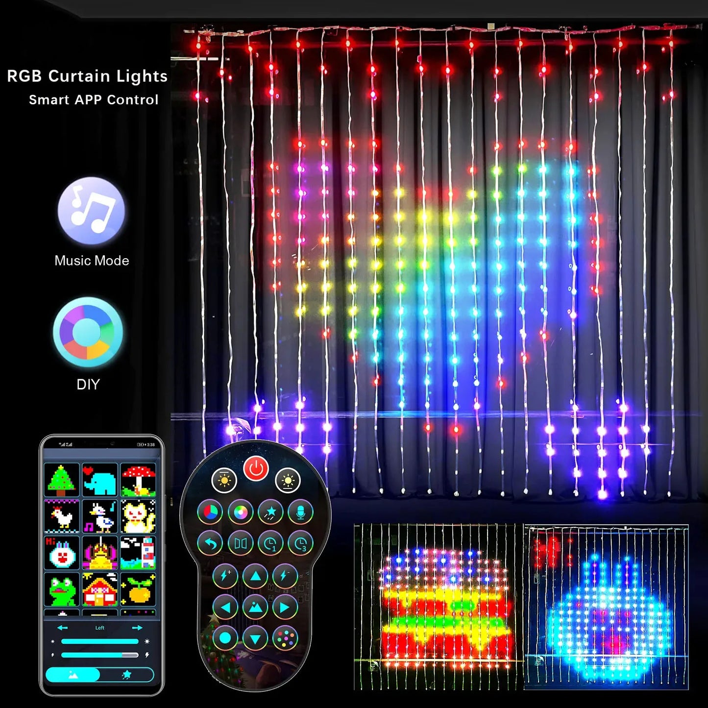 Grova® Smart RGB Curtain Lights